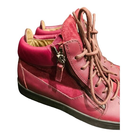 GIUSEPPE ZANOTTI Suede &‎ Leather Sneakers - Size 37 1/2 - Picture 6 of 10